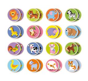 Развивающая игра VIGA Memory Set, 4.5 см, многоцветный