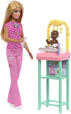 Lelle ar aksesuāriem Mattel Barbie You Can Be Anything Baby Doctor JCR72, 29 cm, daudzkrāsaina
