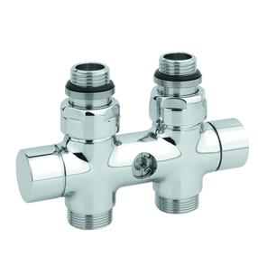 Radiatoru vārsts Carlo Poletti Twinvalve 24-19, kombinētais, radiatoram, 1/2''
