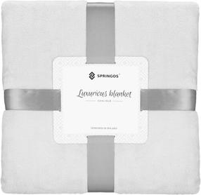 Плед Springos Luxurious Blanket Extra Thick, светло-серый цв., 150 см x 200 см