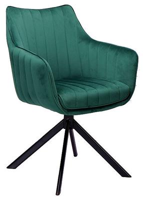 Стул для столовой Azalia Velvet, матовый, черный цв./зеленый цв., 44 см x 61 см x 86 см