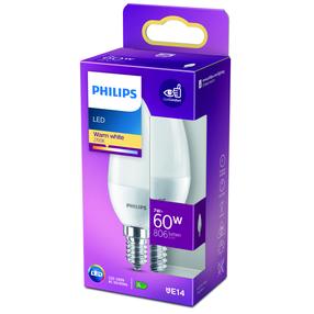 Lambipirn Philips LED, B38, 2700 °K, E14, 7 W, 806 lm