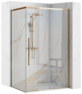Душевая кабина Rea Solar REA-K4900, прямоугольная, без поддона, 90 см x 90 см x 195 см, золотой цв./закаленный