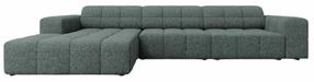 Kampinė sofa Cosmopolitan Design Chicago Haga 78, petrol sp., kairinė, 167 x 294 cm x 78 cm