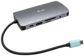 Dokstacija i-Tec USB-C Metal Nano Dock, pelēka krās.