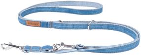 Reguliuojamas pavadėlis Amiplay Denim, mėlyna sp., 1-2m x 2cm