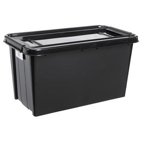Uzglabāšanas kaste ar vāku Probox Recycle, 70 l, melna krās., 72.5 x 39.5 x 39 cm