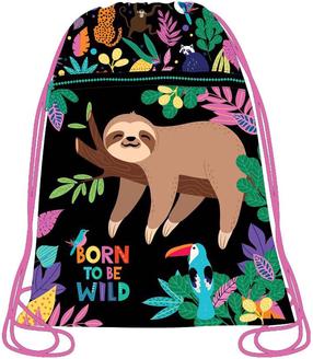 Jalanõude kott Colorino Wildkid, must v./mitmevärviline, 42.5 cm x 32.5 cm x 1 cm
