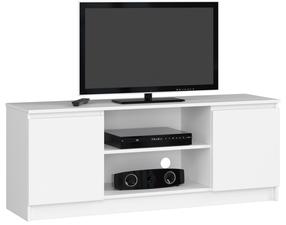TV staliukas Akord RTV 2D 1P, balta sp., 40 cm x 140 cm x 55 cm