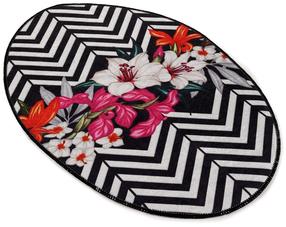 Kilimas vidaus Conceptum Hypnose Marken, balta sp./juoda sp./rožinė sp., 90 cm x 60 cm