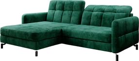 Kampinė sofa Lorelle Monolith 37, tamsiai žalia sp., kairinė, 160 x 225 cm x 105 cm