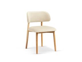 Kėdžių rinkinys Cosmopolitan Design Evan Velvet, matinė, buko sp./ivory beige sp., 51 cm x 49.5 cm x 77 cm, 2 vnt.