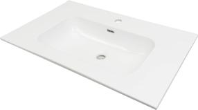 Vannas istabas izlietne Deante Tubo CTU_6U8W, keramika, 80.3 cm x 46 cm x 12 cm, balta krās.