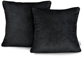 Dekoratyvinės pagalvėlės užvalkalas Restilo Velvet, juoda, 45 cm x 45 cm, 2 vnt.