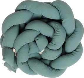 Aizsargājošā apmale BabyMatex Muslin, zaļa krās., 200 cm x 30 cm