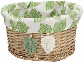 Корзина Home4you Willi Miro 88843, хлопок/ива, 36 см x 36 см, коричневатый цв.