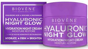 Naktinis veido kremas Biovene Hyaluronic Night Glow, 50 ml