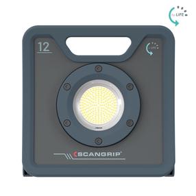 Celtniecības prožektori, brīvi stāvošs Scangrip Nova 12K, 81 W, 1200 - 12000 lm, 5700 °K, IP67, pelēka krās.