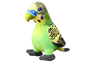 Mīkstā rotaļlieta papagaiļi, zaļa krās., 20 cm