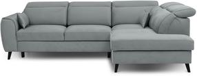 Kampinė sofa Noble Savoi 100, žydra sp., dešininė, 201 x 255 cm x 100 cm