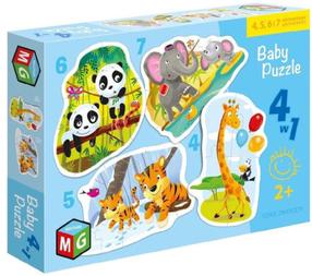 Пазл Alexander Wild Animals 4in1, многоцветный, 22 шт.
