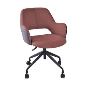 Darba krēsls Home4you Keno 38915, 62 x 57 x 82 - 88 cm, pelēka krās./tumši rozā krās.
