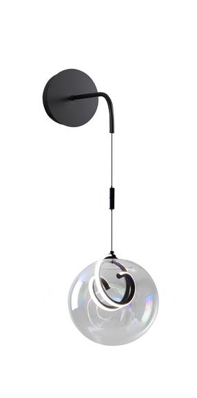 Šviestuvas sieninis Domoletti Bulb 2024114WB-CL, LED, 4000 °K, 0 x 10 W, skaidri sp. / juoda sp.