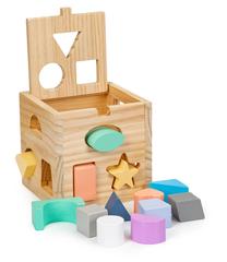 Lavinimo žaislas EcoToys Educational Sorter Cube, 15 cm, įvairių spalvų