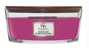 Svece, aromātiskā WoodWick Ellipse Wild Berry & Beets, 60 - 100 h, 453.6 g, violeta krās.