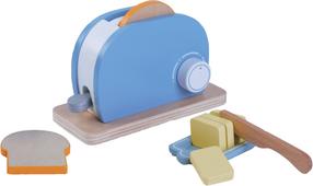 Žaislinė buitinė technika, skrudintuvas Gerardo's Toys Toaster Set 55658, mėlyna sp.