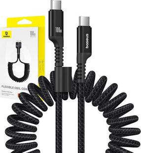 Laidas Baseus Fish-Eye P10320203111-00, 2 x USB Type C, 100 cm, juoda sp., 100 W