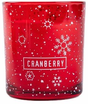 Kalėdinė žvakė, aromatinė Homla Cheer Cranberry, 135 g, Raudona