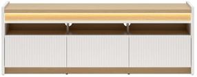 Televizoriaus spintelė Luwia, šviesiai pilka sp./light arles oak sp., 40 cm x 154.5 cm x 55.5 cm