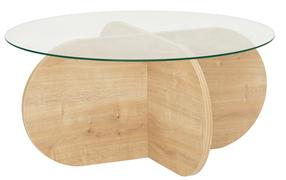 Журнальный столик Kalune Design Bubble, дубовый цв., 75 см x 75 см x 35 см