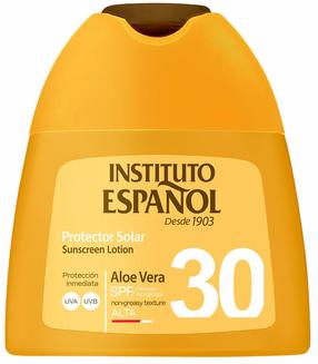 Лосьон для ухода за загаром для тела/для лица Instituto Español Sunscreen Aloe Vera SPF30, 100 мл