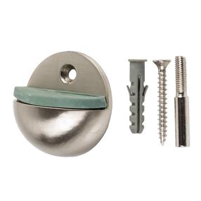 Durvju atbalsts Haushalt DS013CC, 2.5 cm, Ø 4.5 cm, gumija/tērauds, niķeļa krās.