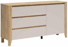 Komoda Sawira II, kašmyro sp./mauvella oak sp., 90 cm x 161 cm x 42.5 cm