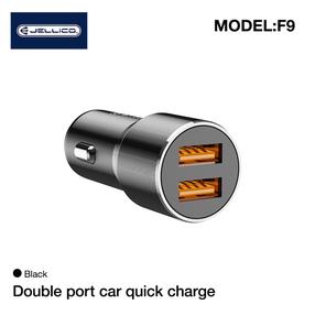 Automobilinis įkroviklis Jellico F9 36W, 2 x USB Type A, titanium black sp., 36 W