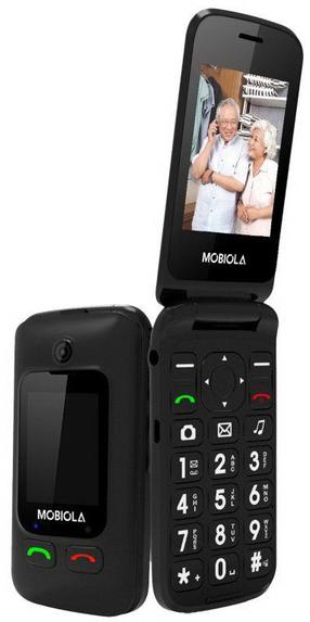 Telefons ar pogām Mobiola MB610, 32 MB, melns krās.