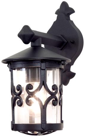 Sieninis lauko šviestuvas Elstead Lighting Hereford, 60W, E27, IP23, juoda sp., 15 cm x 31 cm