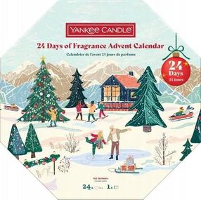 Ziemassvētku sveču komplekts, "adventes kalendārs", aromātiskā Yankee Candle Advent Wreath, 9.8 g, 25 gab., daudzkrāsaina