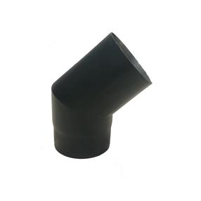 Dūmvada līkums Wadex, melna krās., 115 mm, 45 °