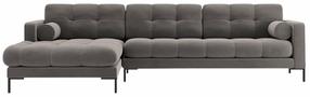 Kampinė sofa Cosmopolitan Design Bali Bluvel 13, šviesiai pilka sp., kairinė, 185 x 293 cm x 75 cm