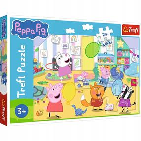 Dėlionė Trefl Maxi Peppa Pig 14367, 40 cm x 60 cm, 24 vnt., įvairių spalvų