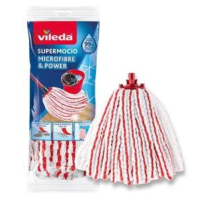 Plaušinė šluostė Vileda Microfibre & Power 157919, balta sp./raudona sp.