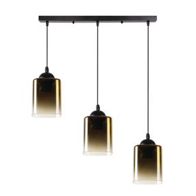 Šviestuvas kabinamas Candellux Lighting Serena, E27, 3 x 40 W, aukso sp. / juoda sp.