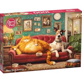 Puzle CherryPazzi Fitness Starts Tomorrow, 50 cm x 70 cm, 1000 gab., daudzkrāsaina