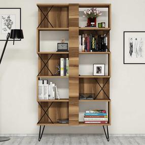 Pastatoma lentyna Kalune Design Extra 845HCT3632, riešuto sp., 167.3 cm x 90 cm x 22 cm