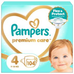 Sauskelnės Pampers Premium Care, 4 dydis, 9 - 14 kg, 104 vnt.