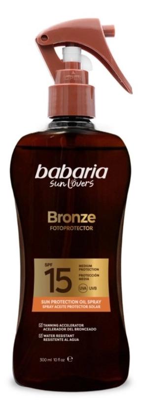 Priemonė įdegio priežiūrai kūnui Babaria Sun Lovers Bronze SPF15, 300 ml